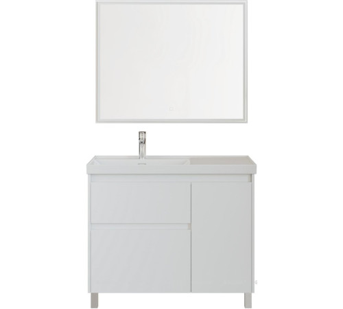 Тумба под раковину Aquanet Nova Lite 2.0 90 L напольная белый глянец 00346339