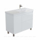 Тумба с раковиной Aquanet Nova Lite 2.0 100 R напольная белый глянец 00365914