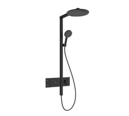 Душевая система Hansgrohe Raindance Alive S с термостатом Ø300 мм черный матовый 24582670