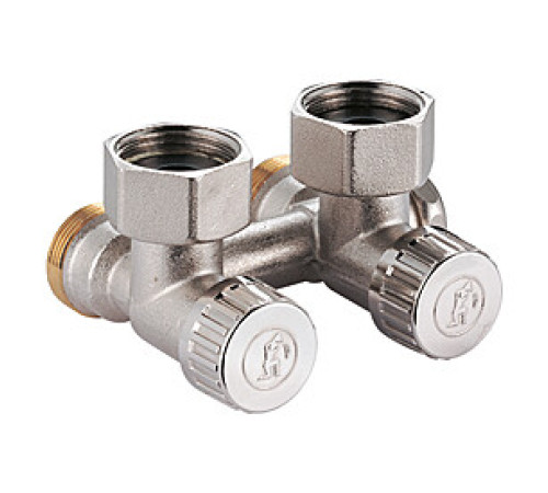 Узел нижнего подключения Giacomini R384 угловой H-образный 3/4 x 3/4 R384X002