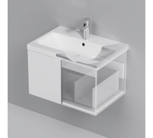 Тумба под раковину подвесная AM.PM Gem 60 см 1 ящик белый глянец M90FHX06021WG
