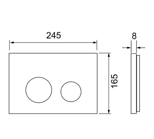 Панель смыва для унитаза TECE TECEspring пластиковая белая матовая S240926