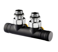 Узел нижнего подключения угловой SR Rubinetterie Tondera 1/2x3/4 черный 0699-1500VCES