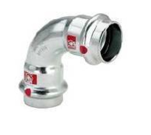 Отвод Viega Prestabo 90° 15 мм оцинкованная сталь 558123