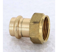 Муфта пресс с накидной гайкой Viega Sanpress 22x1 бронза 265687