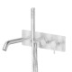 Смеситель для ванны Newform X-STEEL 316 встраиваемый с ручным душем излив 231 мм Stainless steel 69680EX.50.050
