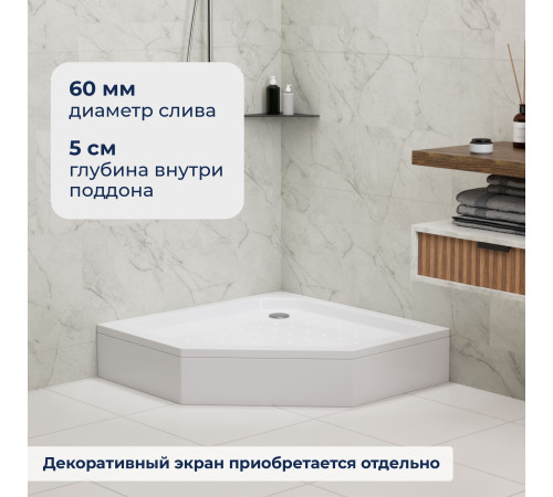 Душевой поддон трапеция RGW Style STYLE-TR 800x800 мм 16180588-11