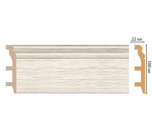 Плинтус напольный DECOMASTER D232-70 ДМ 100х22х2400 мм D232-70 ДМ