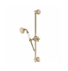 Душевая стойка Gattoni PD 60 см с лейкой CLASSIC и шлангом бронза 1039/PDV0