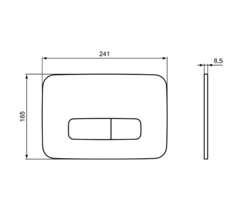 Панель смыва Ideal Standard Oleas M1 механическая двойной смыв белый матовый R0459AW