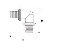 Угольник 90° General Fittings 2100 латунный 32x32 мм EFA213232B