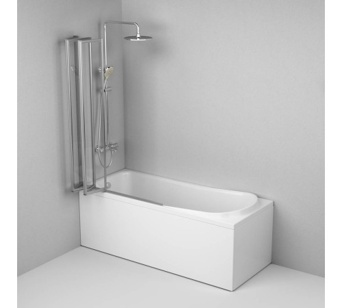 Шторка на ванну AM.PM Like 100х140 см поворотно-складная W80BS-100-140CT