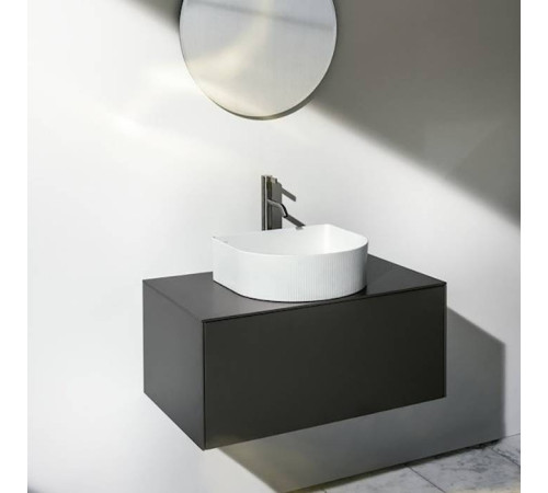 Раковина накладная Laufen Sonar 41x36.5x13 см без отверстия с текстурой белый глянцевый 8.1234.3.000.112.1