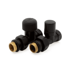 Набор термостатический прямой DR RUBINETTERIE 1/2x1/2 черный 0283.15WH0WBR