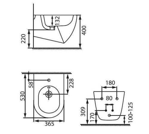 Биде подвесное Allen Brau Reality черный 4.32008.31