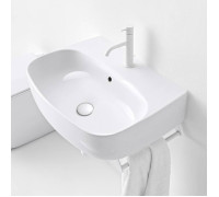 Раковина подвесная/накладная Kerasan Nolita 60х45 см 1 отв. белый глянцевый 534101