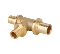 Тройник аксиальный латунный Smart Install 20x2.8-20x2.8-16x2.2 мм 52178S
