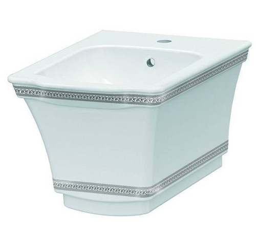 Биде подвесное Boheme Hermitage 37х52х40 см белый хром 953-CR