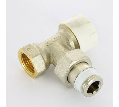 Вентиль термостатический Simplex угловой 1/2 с преднастройкой никель F34004