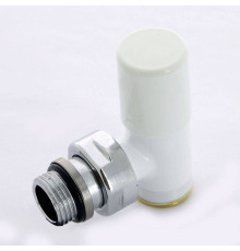 Вентиль радиаторный ручной Carlo Poletti Compact 1/2 х M24 угловой белый V150111E