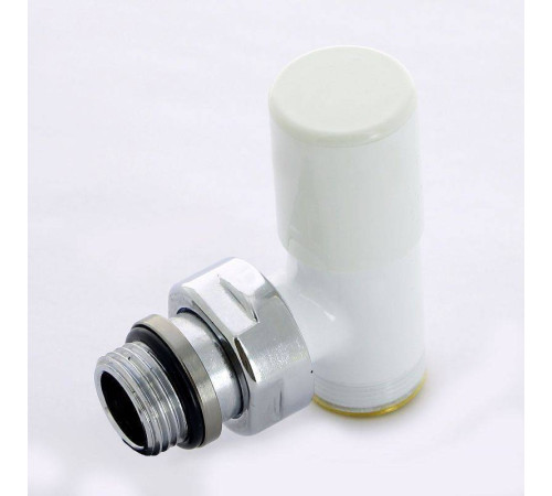 Вентиль радиаторный ручной Carlo Poletti Compact 1/2 х M24 угловой белый V150111E