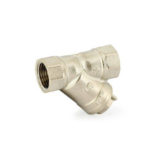 Фильтр косой Uni-Fitt ВВ 3/4 600 мкм с отверстием для пломбировки никелированный 211N3001