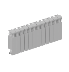 Радиатор биметаллический RIFAR MONOLIT VENTIL 300 12 секций нижнее подключение RAL 9016 MN-300-12-VR