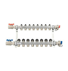 Комплект коллекторов REHAU HKV 1х3/4 на 8 выходов с балансировочными и термоклапанами 12180813001
