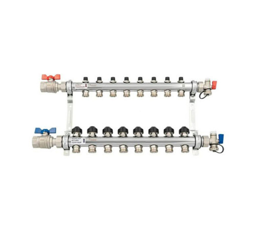 Комплект коллекторов REHAU HKV 1х3/4 на 8 выходов с балансировочными и термоклапанами 12180813001