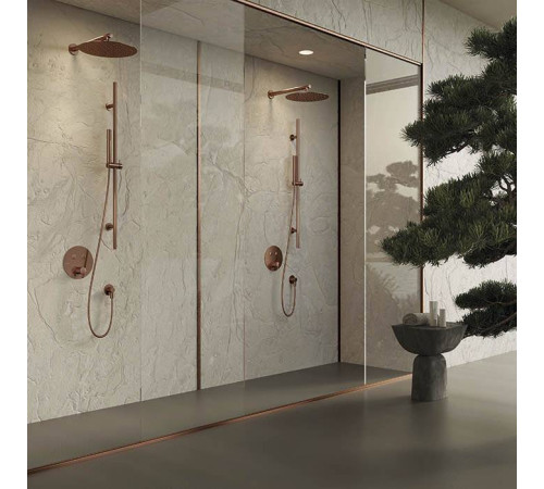 Верхний душ Newform X-STEEL 316 25 см без кронштейна G1/2 PVD Brushed copper bronze 29392X.59.067