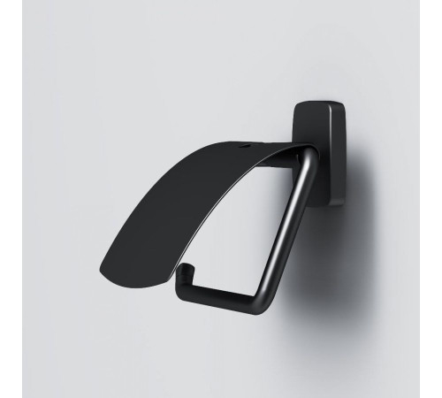 Держатель для туалетной бумаги AM.PM Gem с крышкой черный A90341422