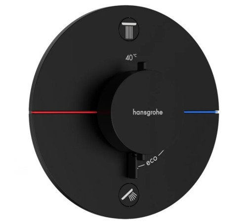 Термостат Hansgrohe ShowerSelect Comfort S для 2 потребителей скрытый монтаж Matt Black 15554670