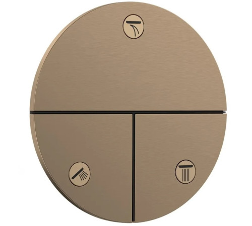 Вентиль hansgrohe ShowerSelect Comfort S для 3 потребителей внешняя часть бронза 15558140