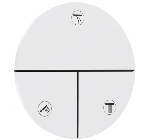 Вентиль hansgrohe ShowerSelect Comfort S для 3 потребителей скрытый монтаж матовый белый 15558700