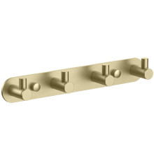 Планка с 4 крючками Aquanet Europa шлифованное золото AQ4123BG