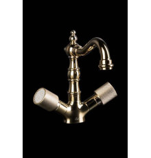 Смеситель для раковины Boheme Royal Cristal высокий золото 292-Royal/CRST