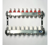 Коллекторная группа STOUT 1 x 8 выходов 3/4 EK с расходомерами из нержавеющей стали 506269