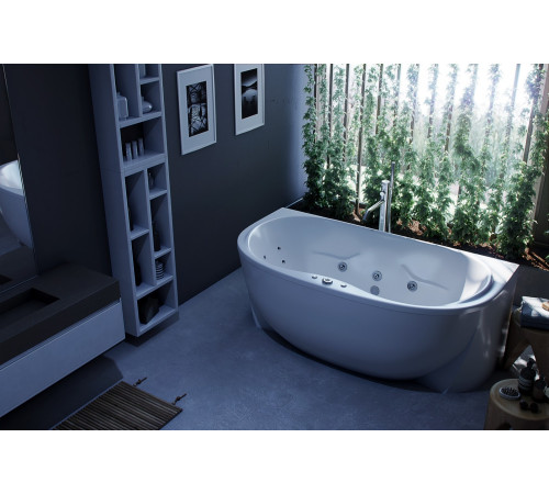 Ванна акриловая 1Marka Melissa 180x80 см с фронтальным и боковыми экранами MEL180-0000011