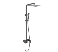 Душевая система Aquanet Либра AQ2640MB со смесителем для ванны 300х200 мм матовый черный AQ2640MB