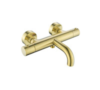 Смеситель для ванны термостатический Aquanet Европа шлифованное золото AQ1343BG