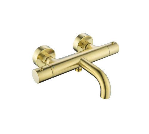 Смеситель для ванны термостатический Aquanet Европа шлифованное золото AQ1343BG