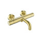 Смеситель для ванны термостатический Aquanet Европа шлифованное золото AQ1343BG