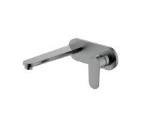 Смеситель для раковины Aquanet Ника настенный скрытого монтажа оружейная сталь AQ1813BGM