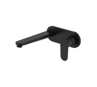 Смеситель для раковины Aquanet Ника настенный скрытого монтажа матовый черный AQ1813MB