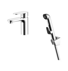 Смеситель для раковины Aquanet Ника с гигиеническим душем хром AQ1812CR