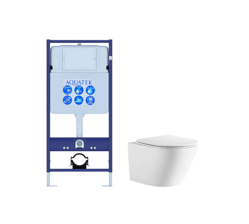 Комплект инсталляция с унитазом Aquatek Либерти (INS-0000012, AQ1999T-00) ЛИБЕРТИ