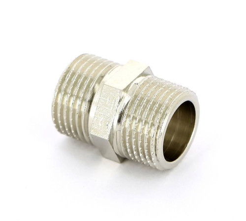 Ниппель резьбовой Tiemme 3/8 НН никелированный 1500432