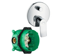 Комплект смеситель для ванны Hansgrohe Metris и скрытая часть iBox universal 31493000/01800180