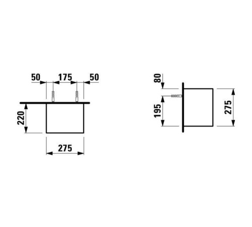 Шкаф подвесной Laufen Palomba 27.5х22х27.5 см серый 4.0700.1.180.223.1