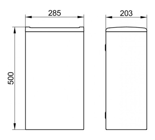 Ведро для мусора настенное KEUCO Edition Moll 25 л антрацит хром 12788010001